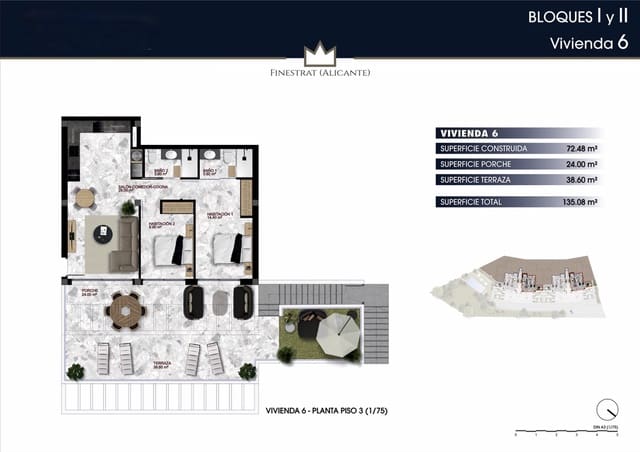 2 camera da letto Appartamento in vendita in Finestrat con garage - 365.000 € (Rif: 8194338)