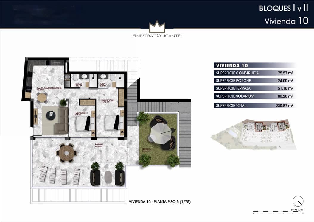 2 bedroom Apartment for sale in Finestrat with garage - € 430,000 (Ref: 8194340)