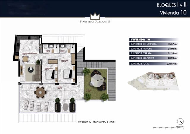 2 camera da letto Appartamento in vendita in Finestrat con garage - 430.000 € (Rif: 8194340)