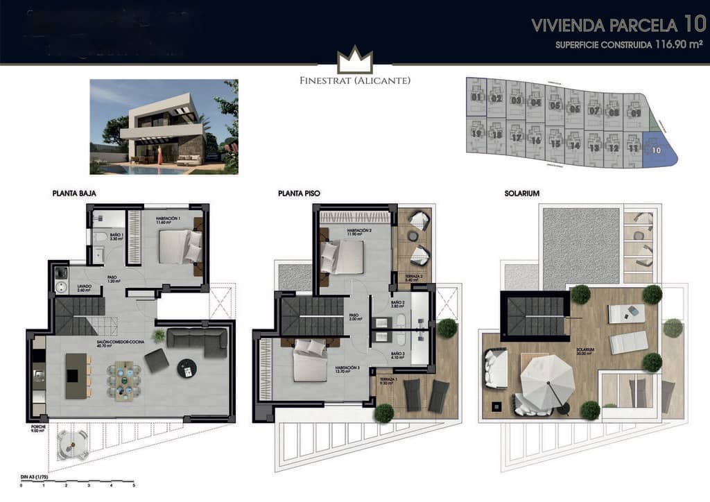 3 bedroom Villa for sale in Finestrat with pool garage - € 714,000 (Ref: 8194341)