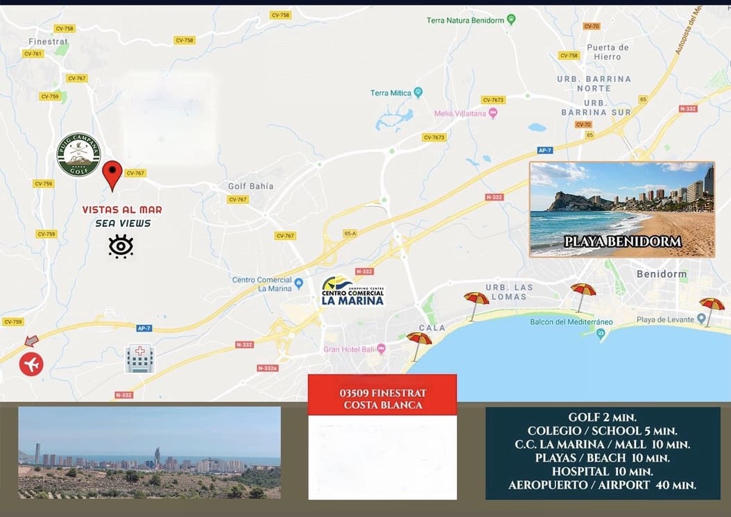 3 bedroom Villa for sale in Finestrat with pool garage - € 714,000 (Ref: 8194341)