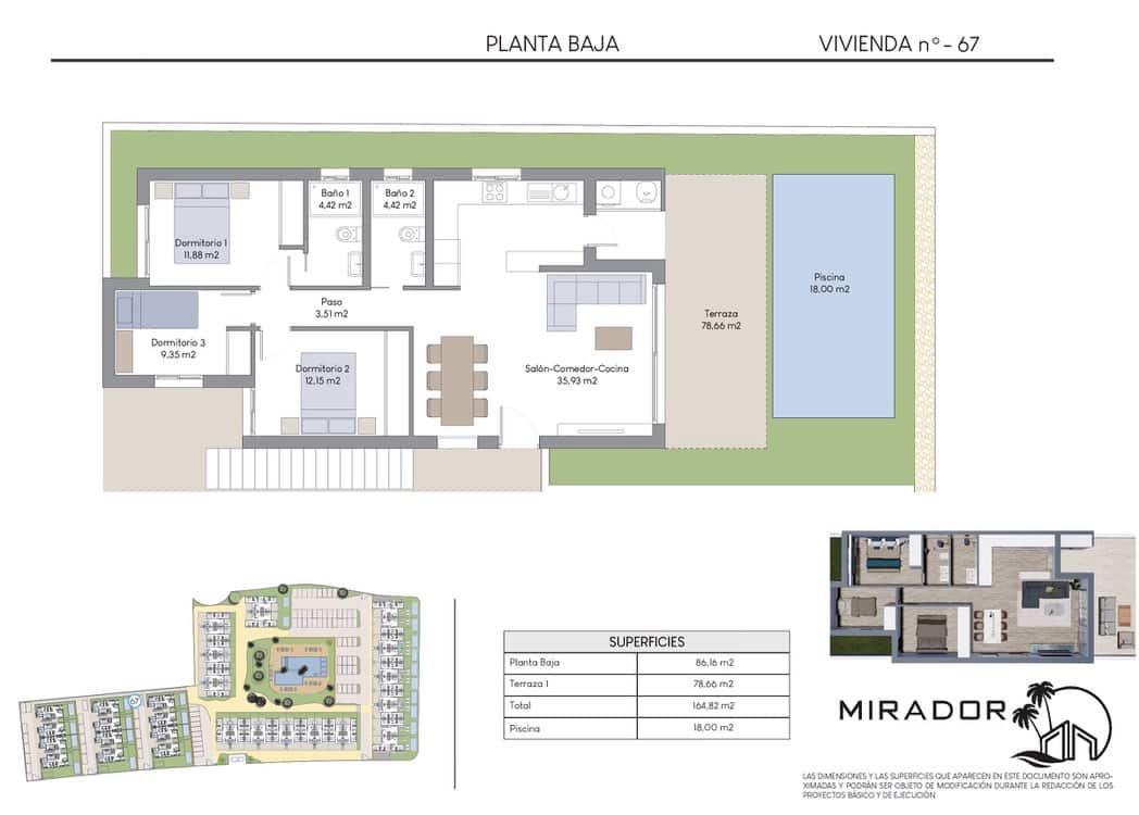 3 bedroom Bungalow for sale in Finestrat with pool garage - € 389,900 (Ref: 8793809)