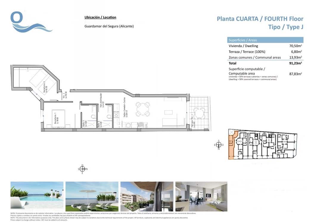 2 slaapkamer Appartement te koop in Guardamar del Segura met zwembad garage - € 355.000 (Ref: 8836026)