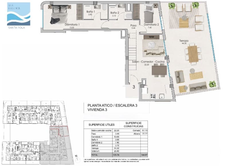 2 camera da letto Appartamento in vendita in Santa Pola con garage - 330.000 € (Rif: 8889075)