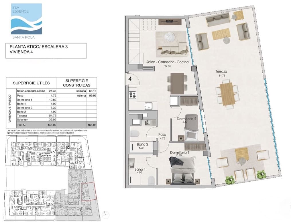 2 bedroom Apartment for sale in Santa Pola with garage - € 305,000 (Ref: 8889076)