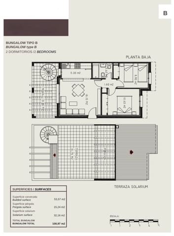 2 camera da letto Bungalow in vendita in Calpe / Calp con piscina garage - 270.000 € (Rif: 8930163)