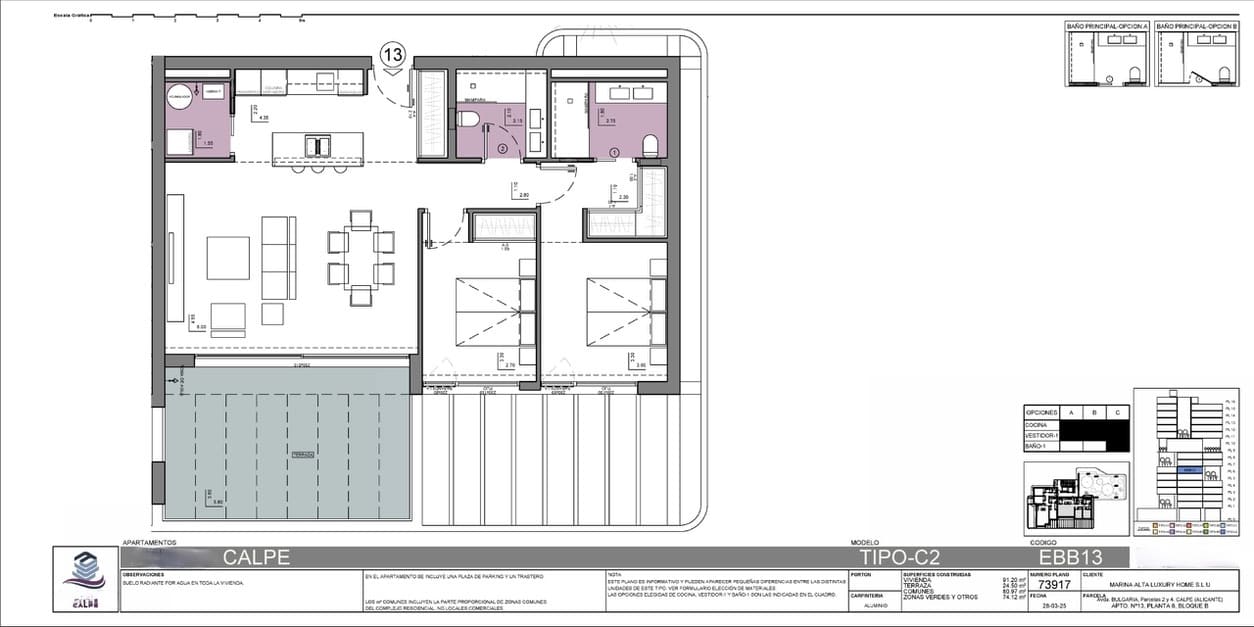 2 camera da letto Appartamento in vendita in Calpe / Calp con garage - 699.000 € (Rif: 8930194)