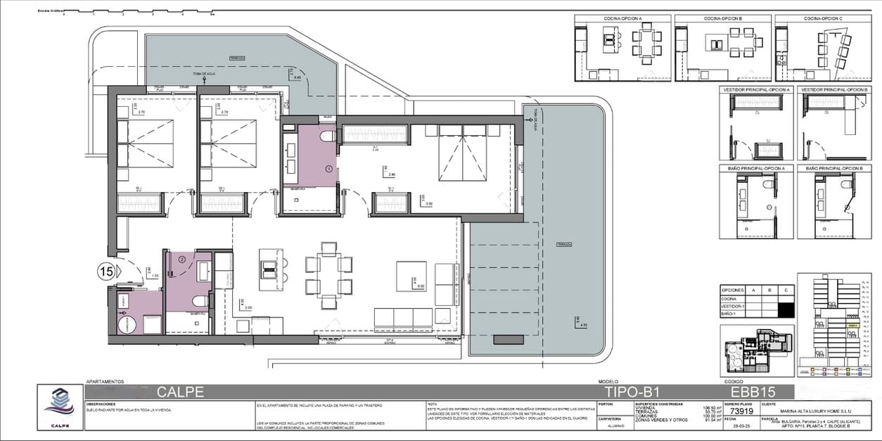 3 bedroom Apartment for sale in Calpe / Calp with garage - € 904,000 (Ref: 8930195)