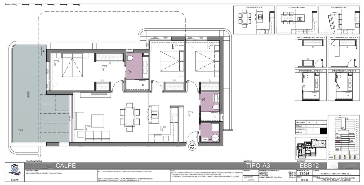 3 bedroom Apartment for sale in Calpe / Calp with garage - € 760,000 (Ref: 8930196)