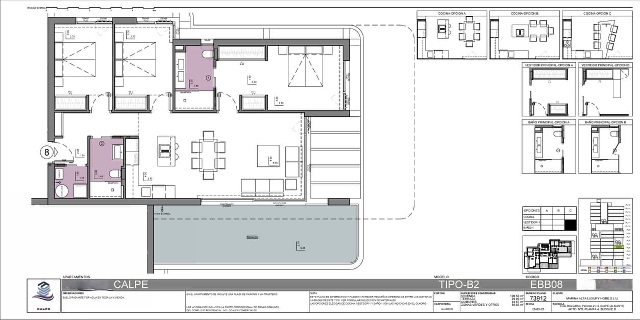 3 bedroom Apartment for sale in Calpe / Calp with garage - € 767,000 (Ref: 8931570)