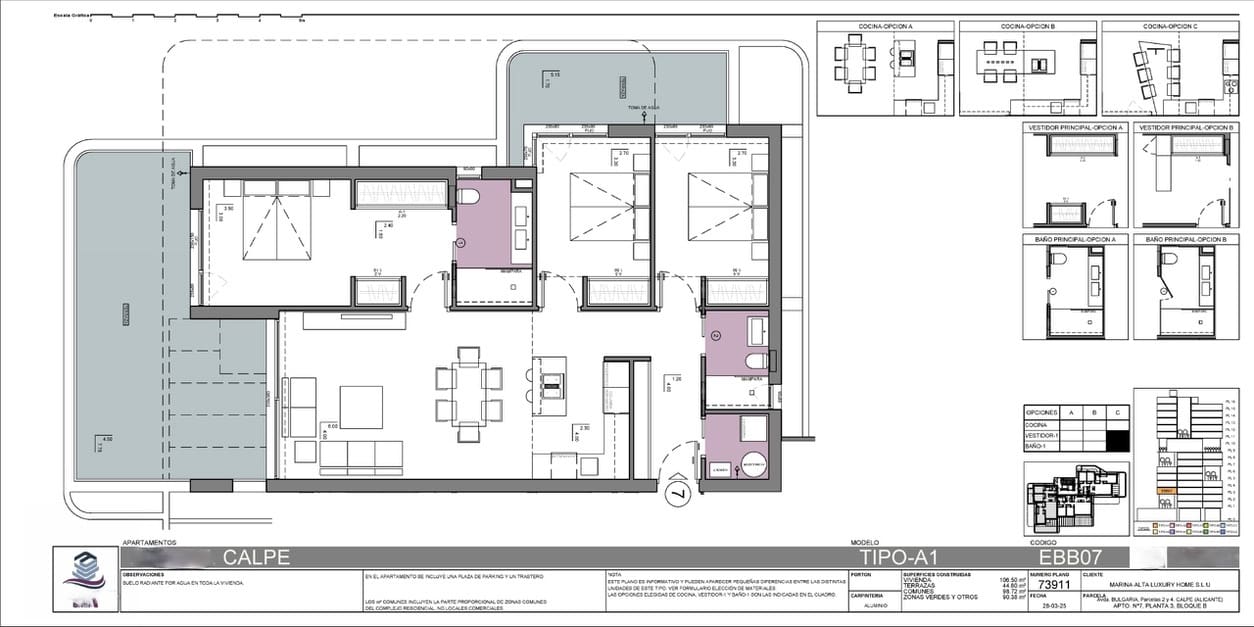 3 camera da letto Appartamento in vendita in Calpe / Calp - 740.000 € (Rif: 8931773)
