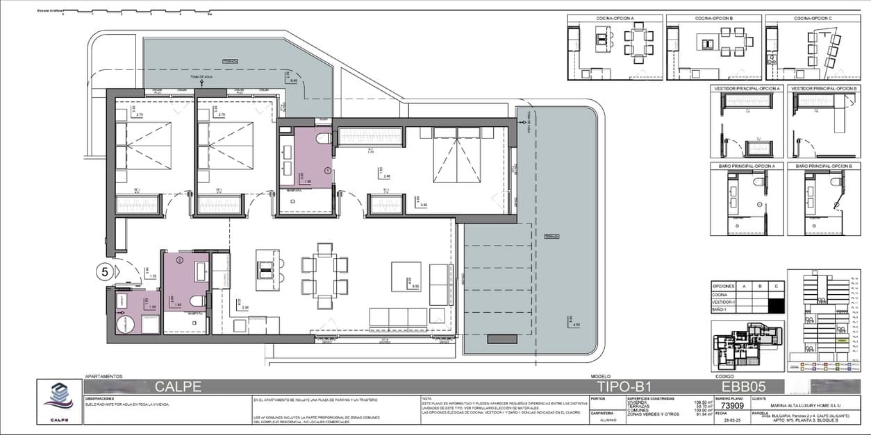 3 Zimmer Apartment zu verkaufen in Calpe / Calp mit Garage - 756.000 € (Ref: 8931774)