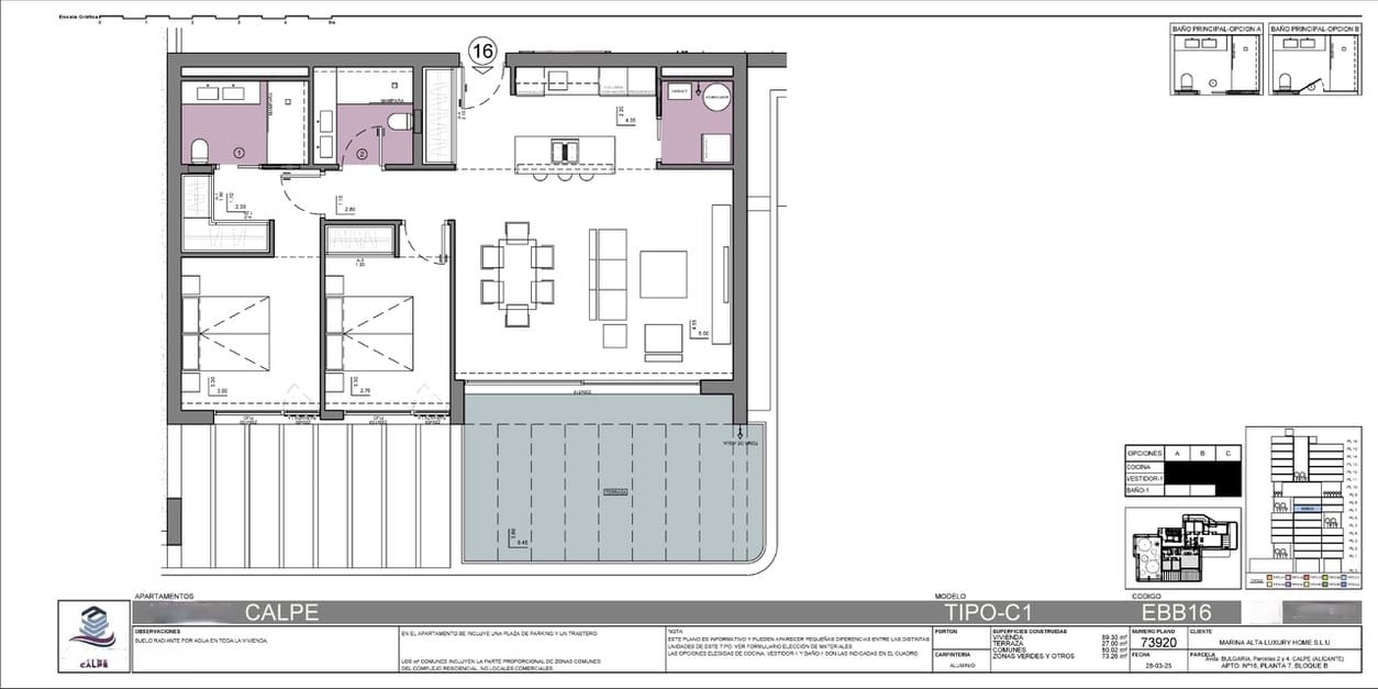 2 quarto Apartamento para venda em Calpe / Calp com garagem - 759 000 € (Ref: 8931775)