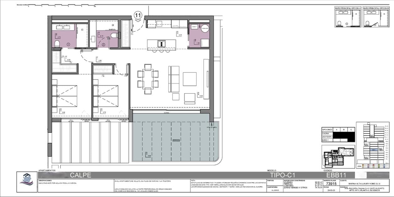 2 bedroom Apartment for sale in Calpe / Calp with garage - € 708,000 (Ref: 8934535)