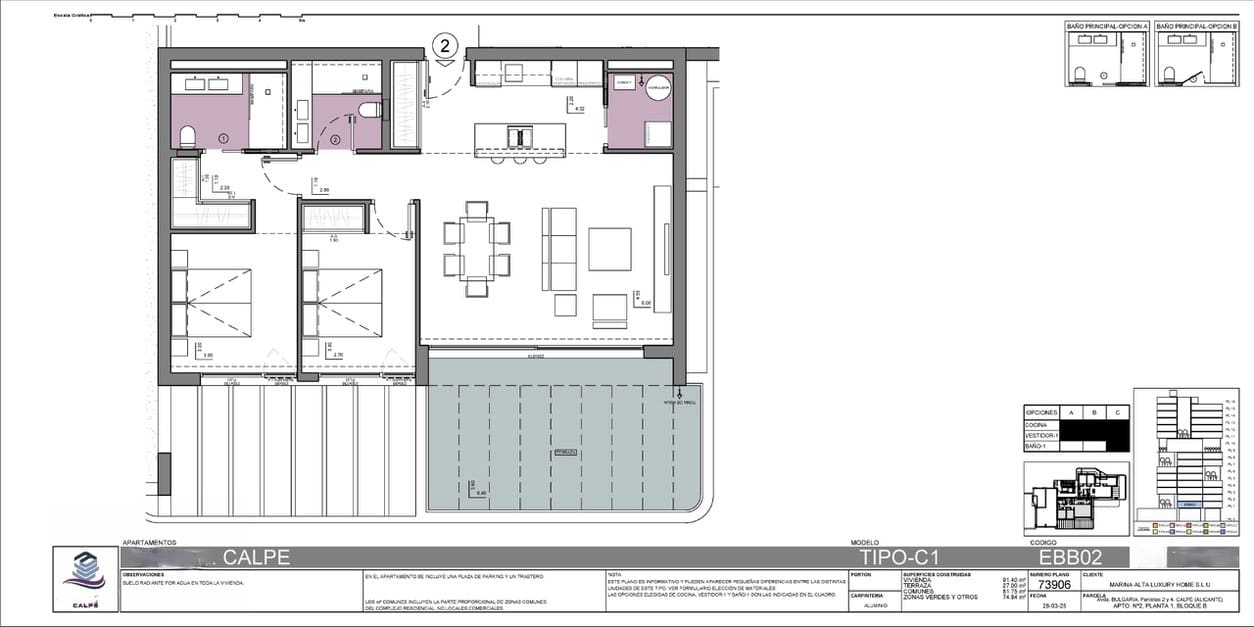 2 camera da letto Appartamento in vendita in Calpe / Calp con garage - 587.000 € (Rif: 8939841)