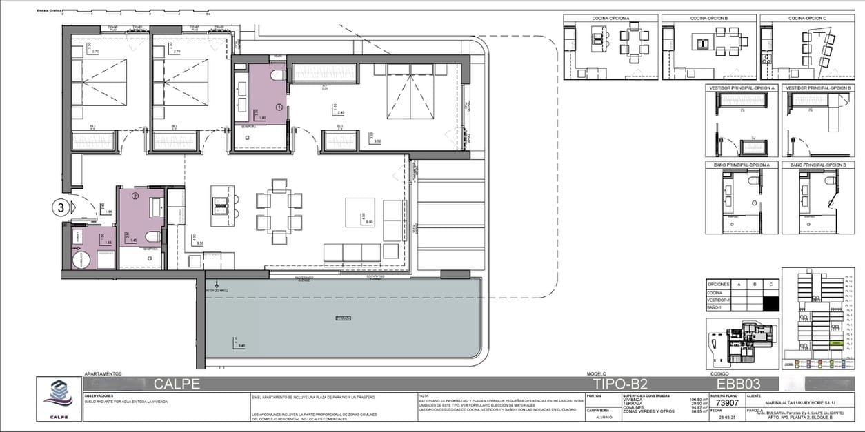 3 bedroom Apartment for sale in Calpe / Calp with garage - € 673,000 (Ref: 8939842)