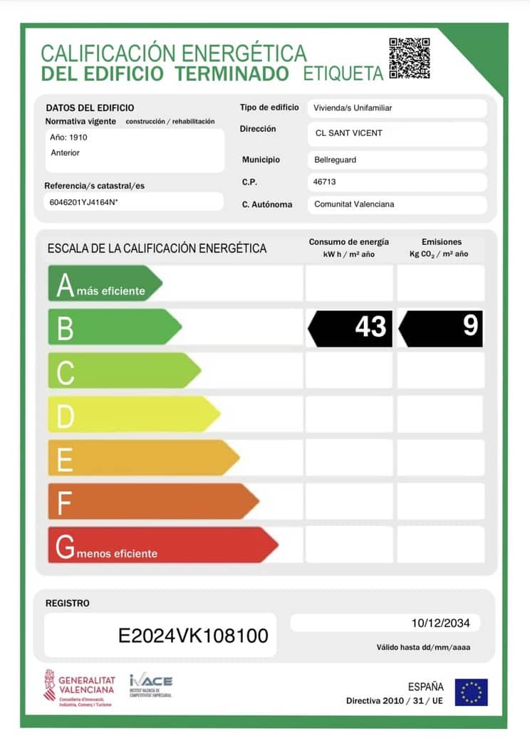 5 soverom Hus til salgs i Bellreguard med garasje - € 159 000 (Ref: 9041864)