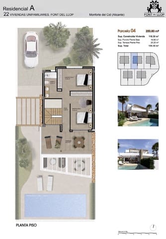 3 sypialnia Willa na sprzedaż w Monforte del Cid z basenem - 489 000 € (Ref: 9142583)