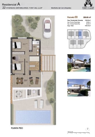 3 sypialnia Willa na sprzedaż w Monforte del Cid z basenem - 489 000 € (Ref: 9142583)