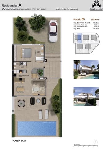 3 sypialnia Willa na sprzedaż w Monforte del Cid z basenem - 489 000 € (Ref: 9142583)