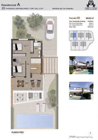 3 sypialnia Willa na sprzedaż w Monforte del Cid z basenem - 489 000 € (Ref: 9142583)