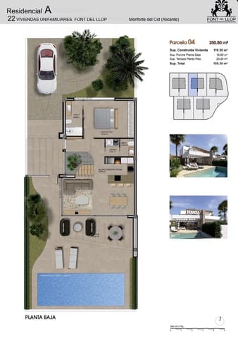 3 sypialnia Willa na sprzedaż w Monforte del Cid z basenem - 489 000 € (Ref: 9142583)