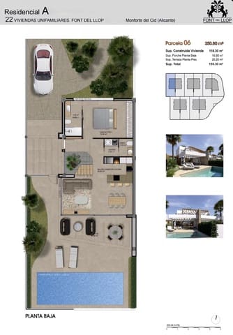 3 sypialnia Willa na sprzedaż w Monforte del Cid z basenem - 489 000 € (Ref: 9142583)