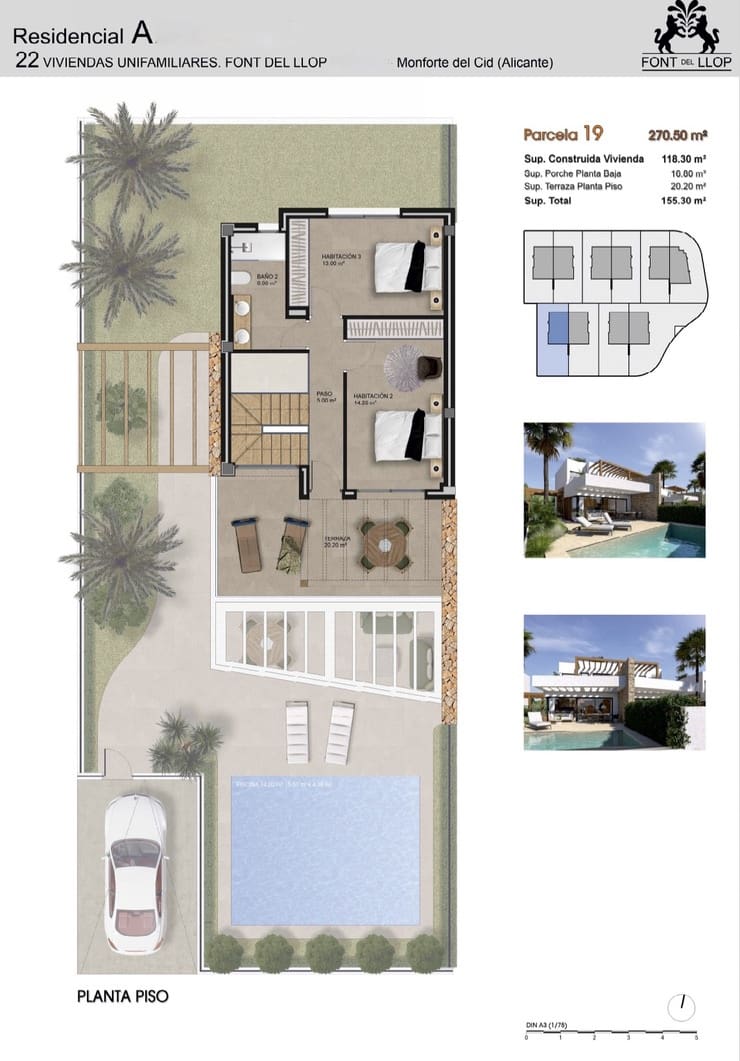 3 chambre Villa/Maison à vendre à Monforte del Cid avec piscine garage - 559 000 € (Ref: 9143353)