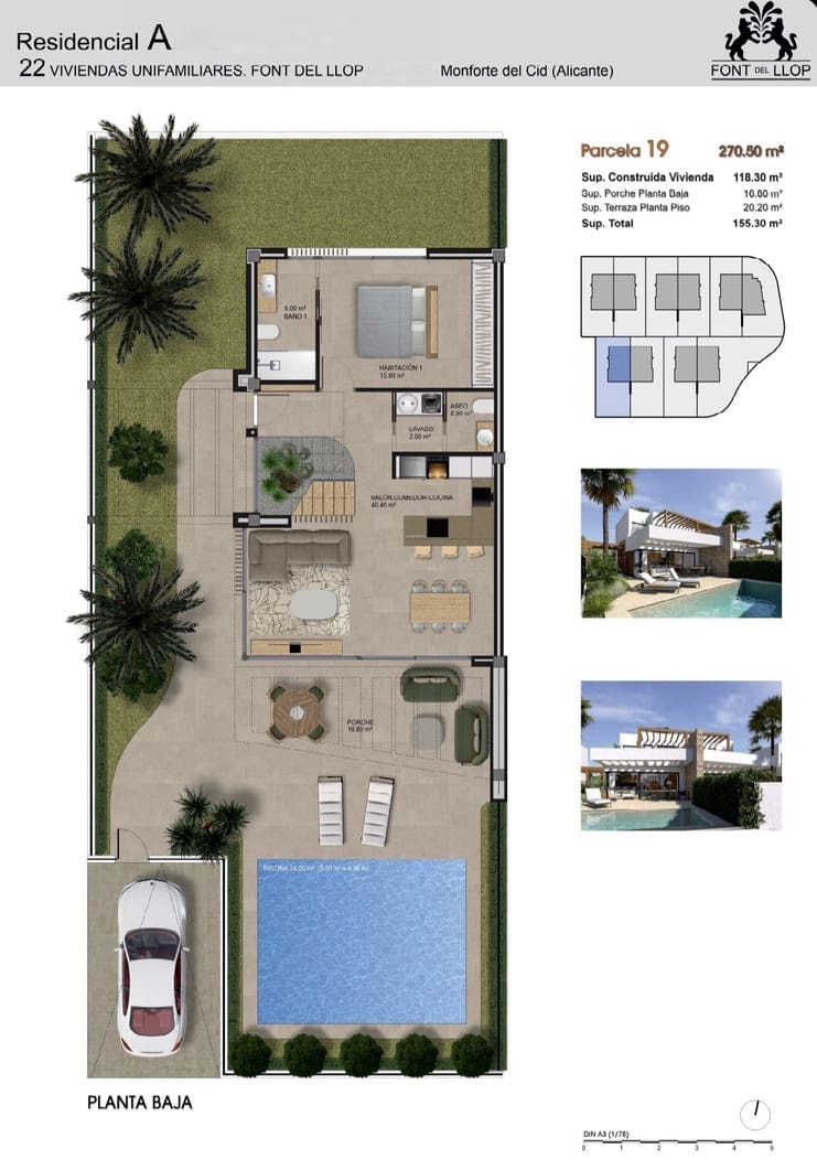 3 chambre Villa/Maison à vendre à Monforte del Cid avec piscine garage - 559 000 € (Ref: 9143353)