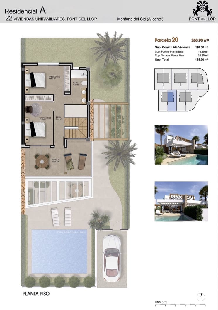 3 chambre Villa/Maison à vendre à Monforte del Cid avec piscine garage - 559 000 € (Ref: 9143353)