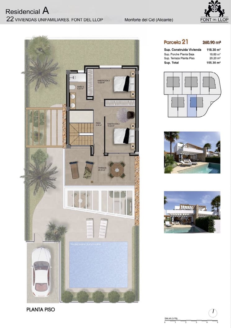 3 chambre Villa/Maison à vendre à Monforte del Cid avec piscine garage - 559 000 € (Ref: 9143353)