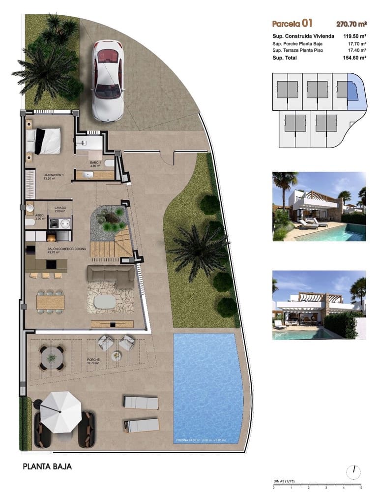 3 bedroom Villa for sale in Monforte del Cid with pool - € 695,000 (Ref: 9151066)