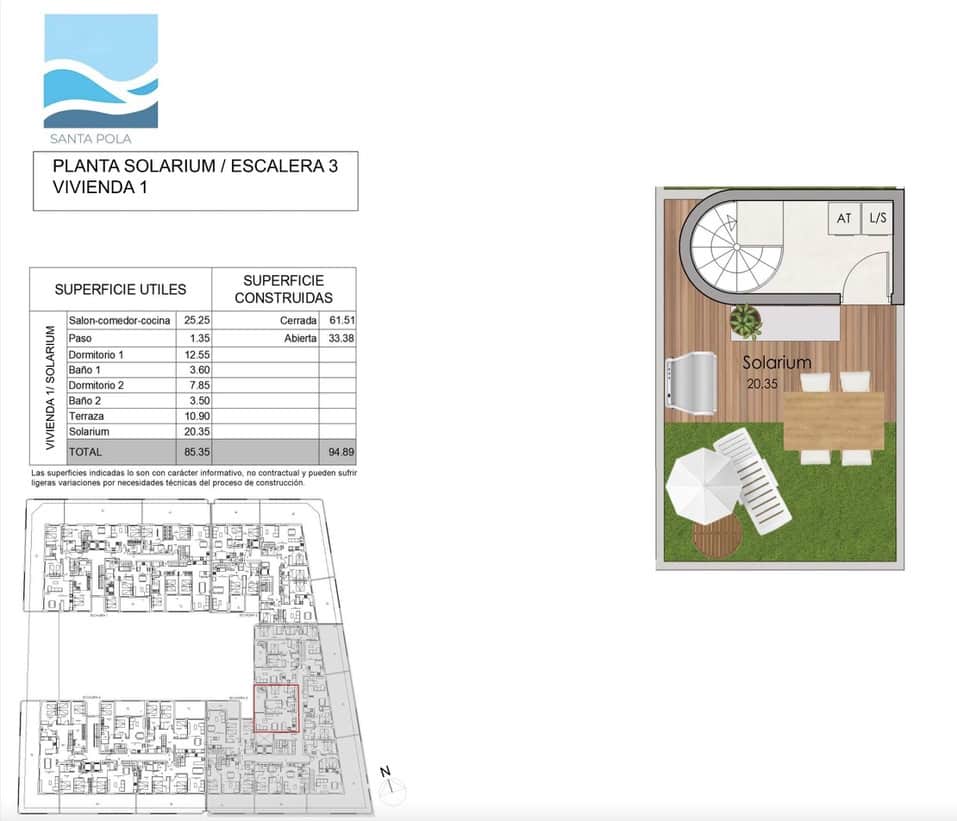 2 soverom Leilighet til salgs i Santa Pola med svømmebasseng garasje - € 298 000 (Ref: 9177575)