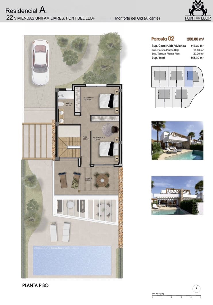 3 slaapkamer Villa te koop in Monforte del Cid met zwembad garage - € 599.000 (Ref: 9177582)