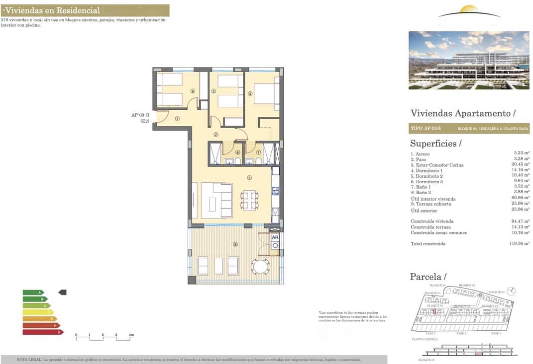 3 camera da letto Appartamento in vendita in Alicante citta con garage - 316.250 € (Rif: 9202072)