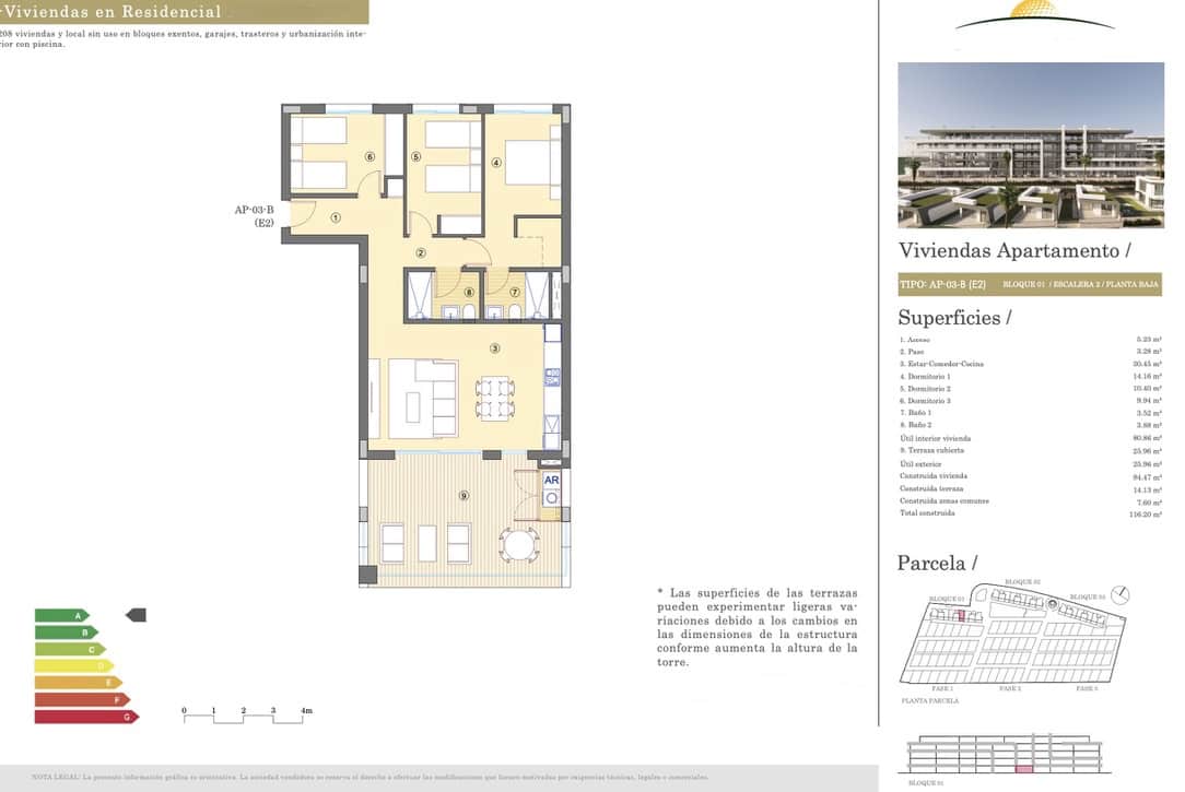 3 camera da letto Appartamento in vendita in Alicante citta con garage - 316.250 € (Rif: 9202072)