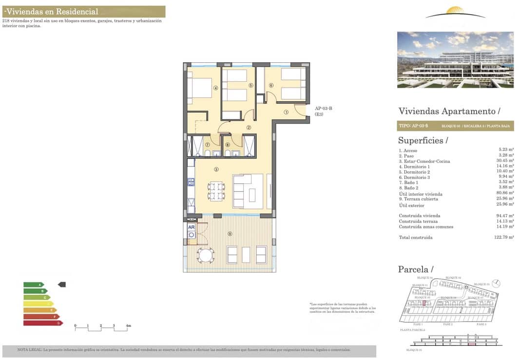 3 camera da letto Appartamento in vendita in Alicante citta con garage - 316.250 € (Rif: 9202072)