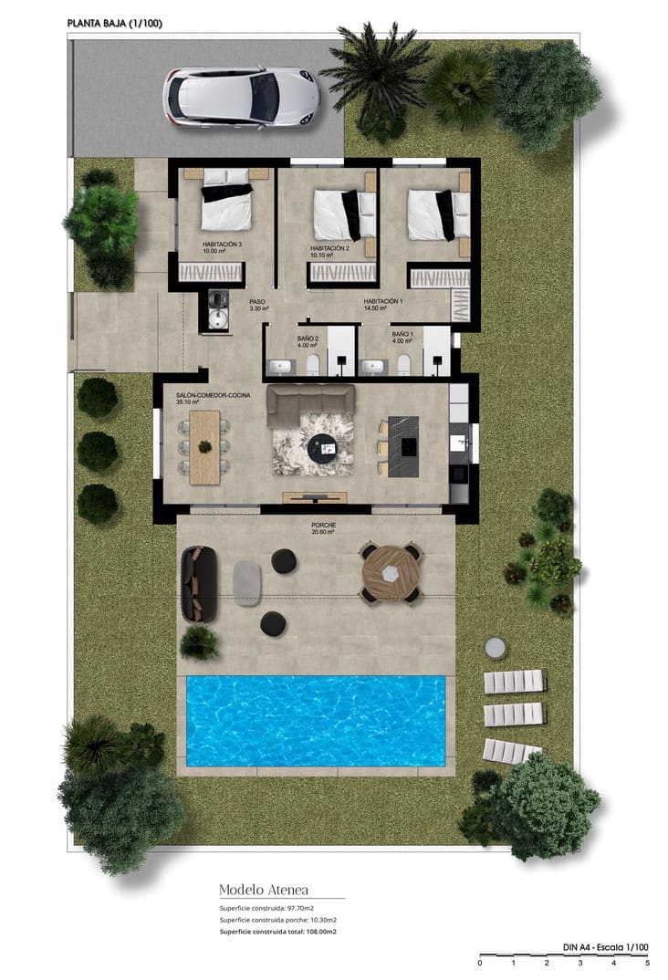 3 camera da letto Villa in vendita in Alicante citta con piscina garage - 308.000 € (Rif: 9357947)
