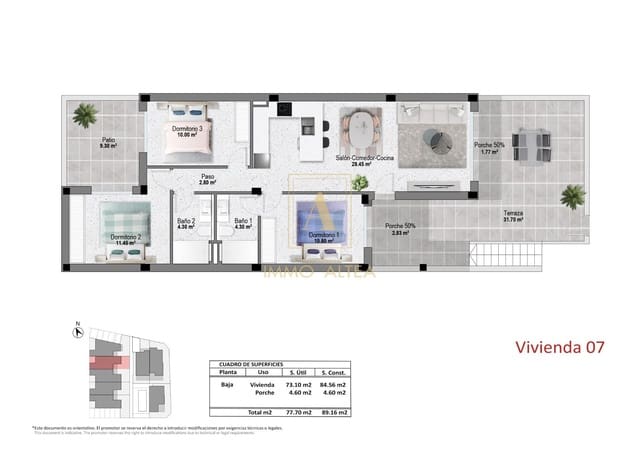 3 Zimmer Villa zu verkaufen in Pilar de la Horadada mit Pool Garage - 299.900 € (Ref: 10077572)