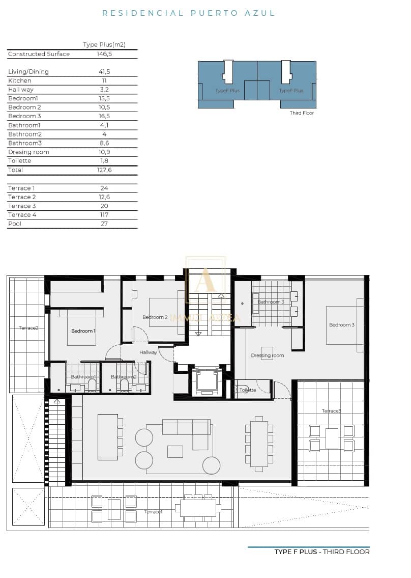 3 soveværelse Penthouse til salg i La Nucia med swimmingpool - € 1.141.000 (Ref: 7321931)