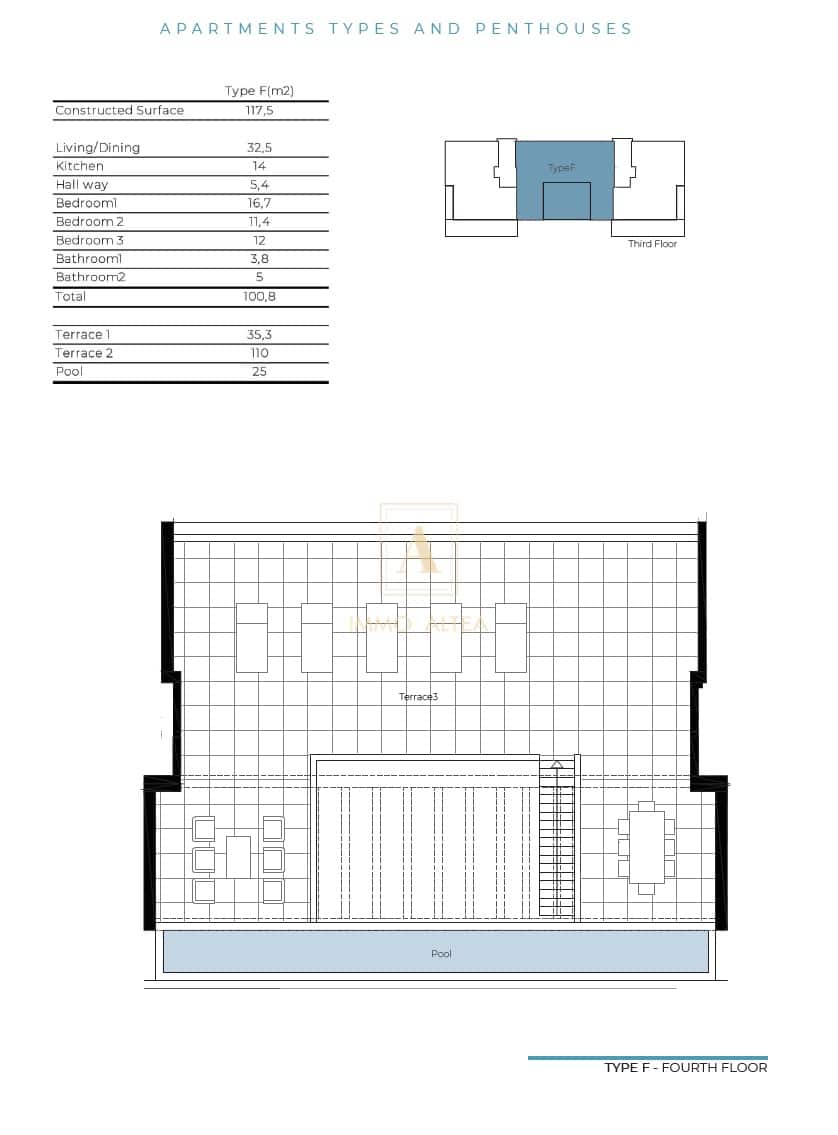 3 sypialnia Penthouse na sprzedaż w La Nucia z basenem garażem - 695 000 € (Ref: 7321933)