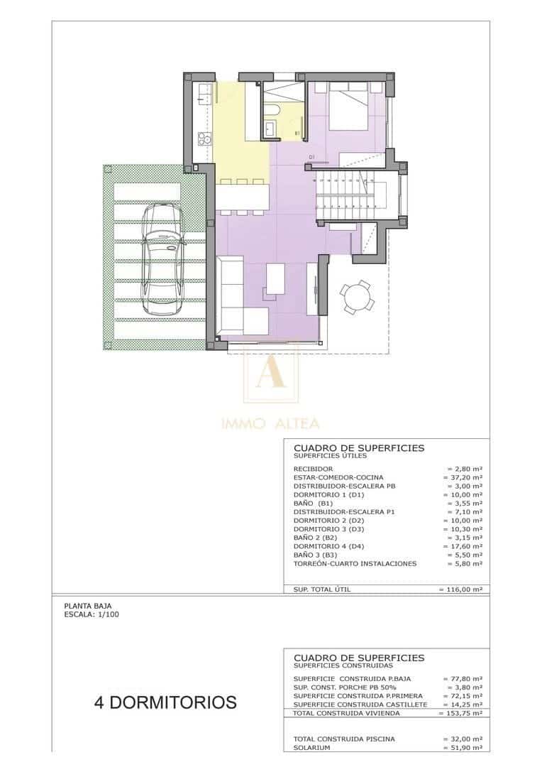 4 sypialnia Willa na sprzedaż w Playa Honda z basenem - 575 000 € (Ref: 9566913)
