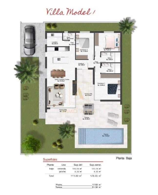 3 soveværelse Villa til salg i Banos y Mendigo med swimmingpool - € 469.900 (Ref: 9566940)