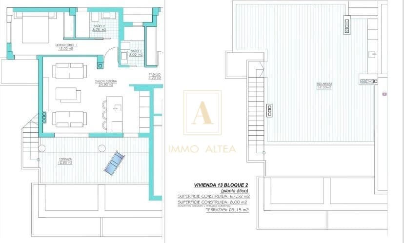 2 soveværelse Penthouse til salg i Torre-Pacheco med swimmingpool - € 388.900 (Ref: 9566972)