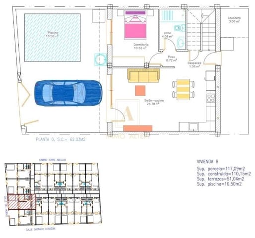 3 sypialnia Dom na sprzedaż w Avileses, Miasto Murcja z basenem - 269 900 € (Ref: 9566981)