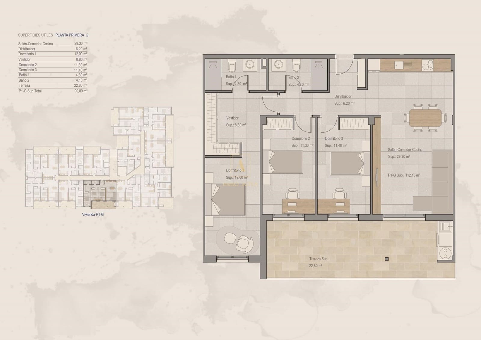 3 soverom Leilighet til salgs i Torre-Pacheco med svømmebasseng - € 196 000 (Ref: 9567026)