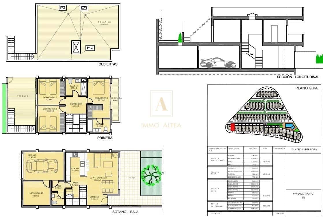 3 sovrum Villa till salu i Monforte del Cid med pool - 332 500 € (Ref: 9567037)