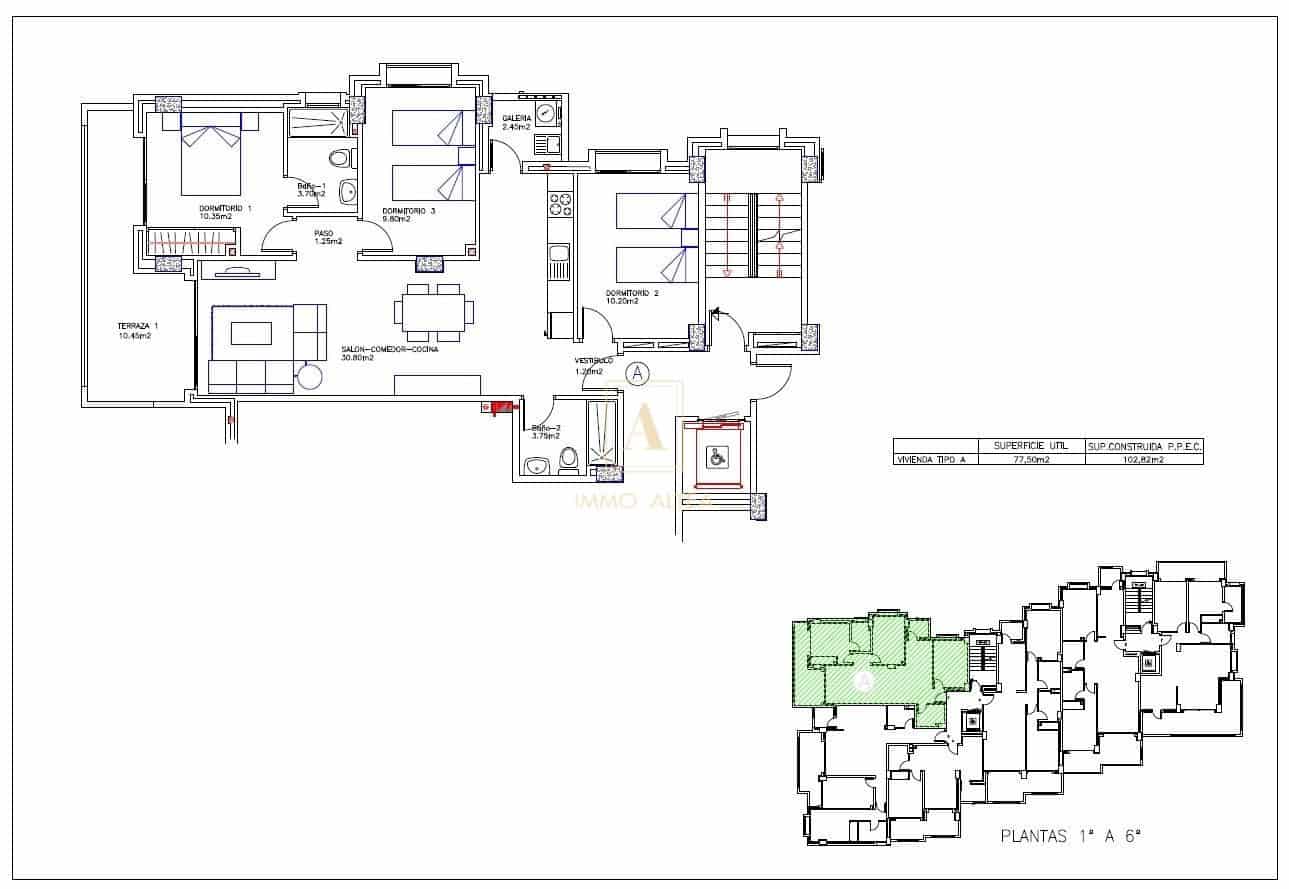 3 Zimmer Apartment zu verkaufen in Cartagena mit Pool - 240.052 € (Ref: 9567086)