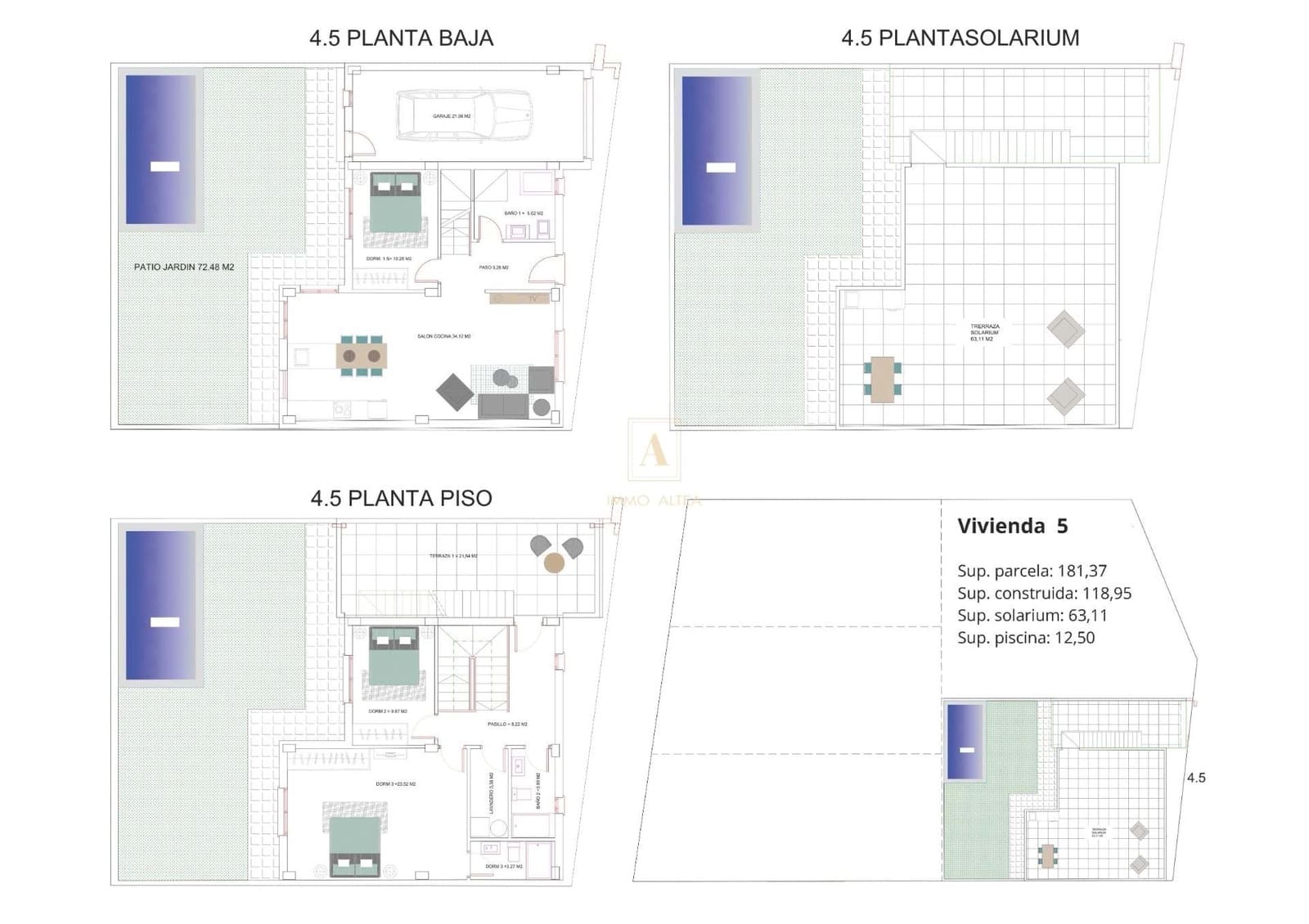 3 bedroom Villa for sale in Los Belones with pool - € 355,000 (Ref: 9567159)