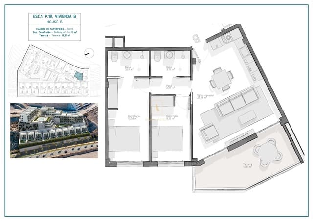 2 camera da letto Appartamento in vendita in Aguilas con piscina - 267.000 € (Rif: 9567162)